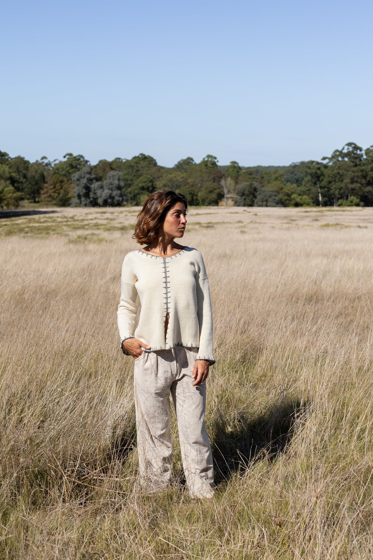 Sweater Libélula - Crudo/Marrón