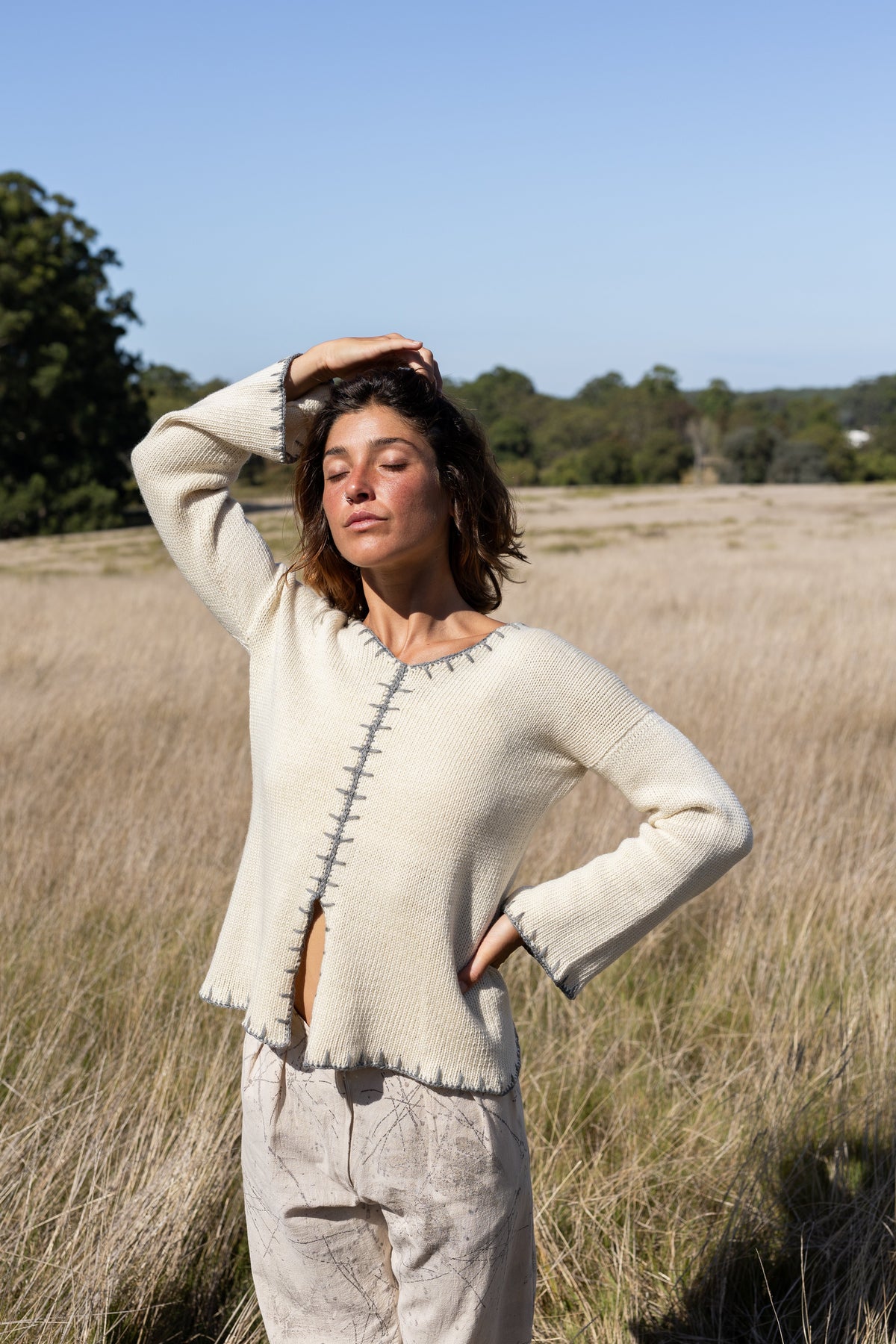 Sweater Libélula - Crudo/Marrón