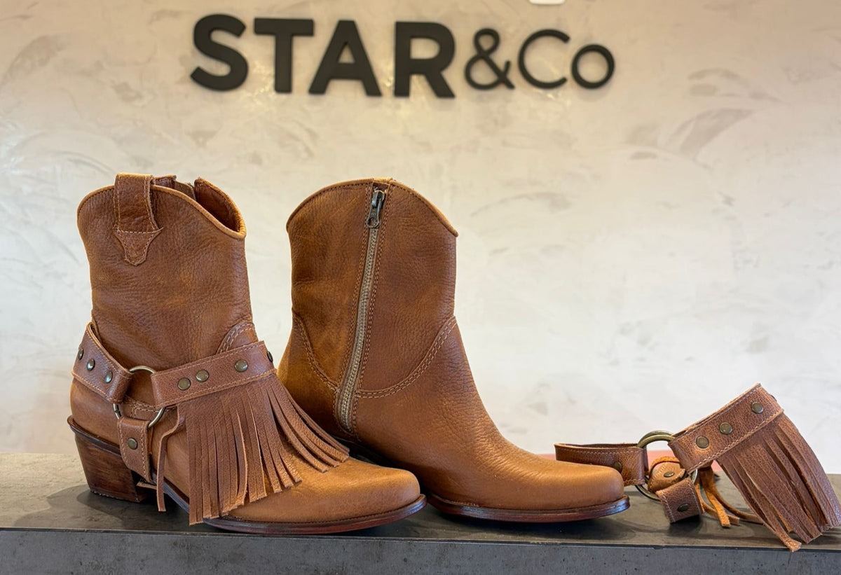 TEXANA CON FLECOS - MARRON