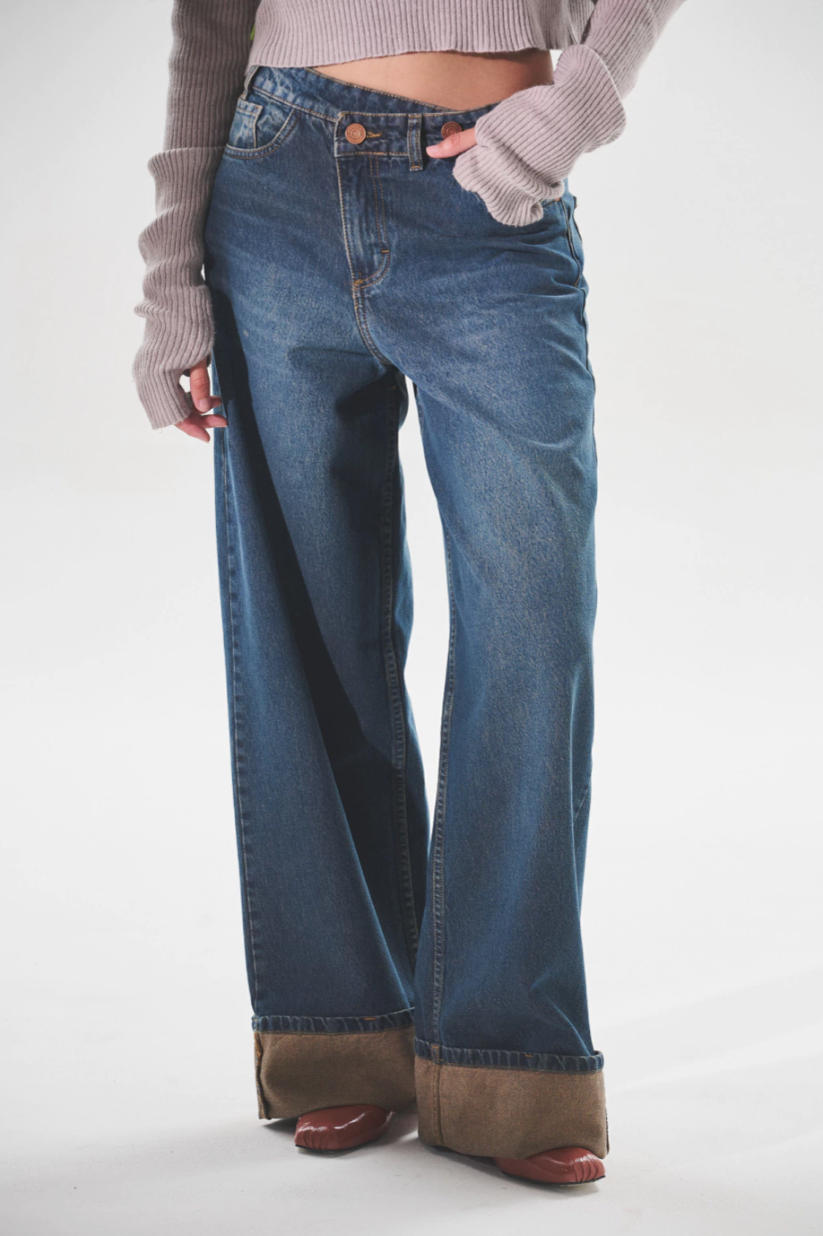 JEAN WIDE LEG MANCHESTER MATIZADO - foto 3