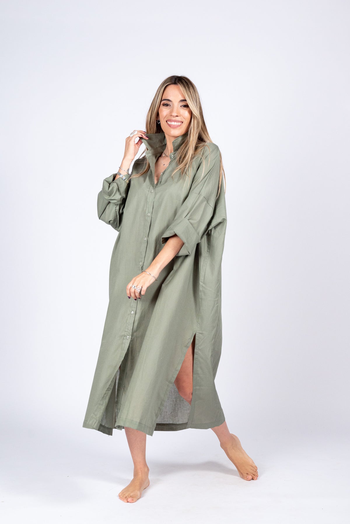 DRESS TROPICAL - VERDE SAFARI