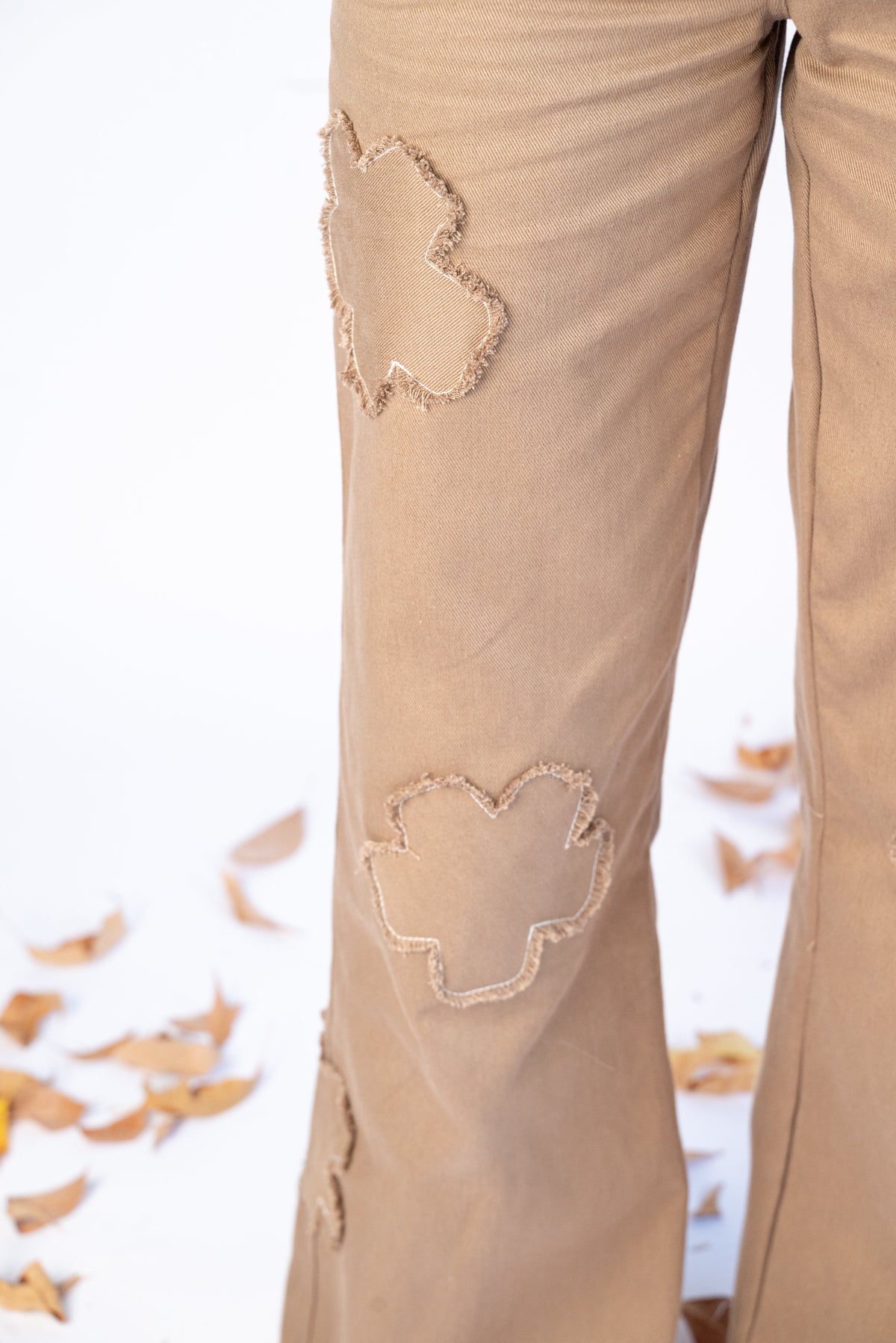 PANTS WINTER FLOWERS - MARRÓN