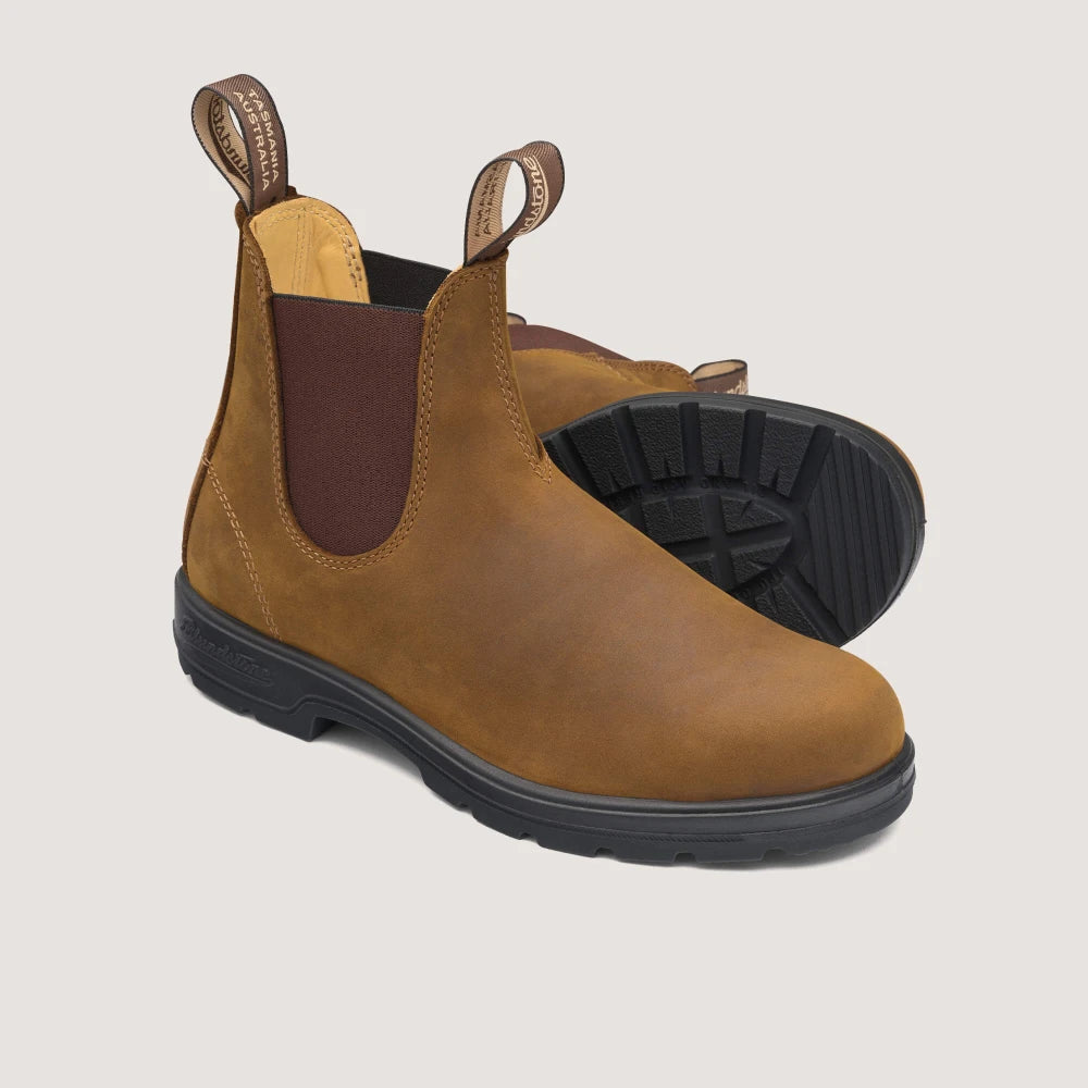 ELASTIC SIDE BOOT V CUT C BROWN - Blundstone