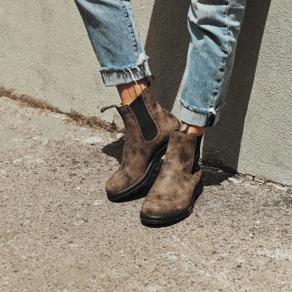 WOMENS HIGH TOP ELASTIC RUSTIC BROW - Blundstone