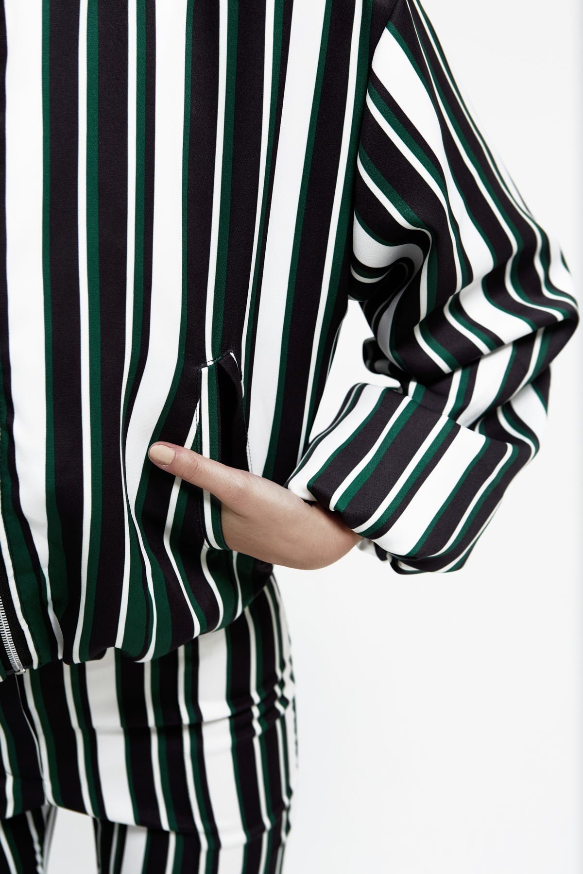 BOMBER HALO PRINT VERDE