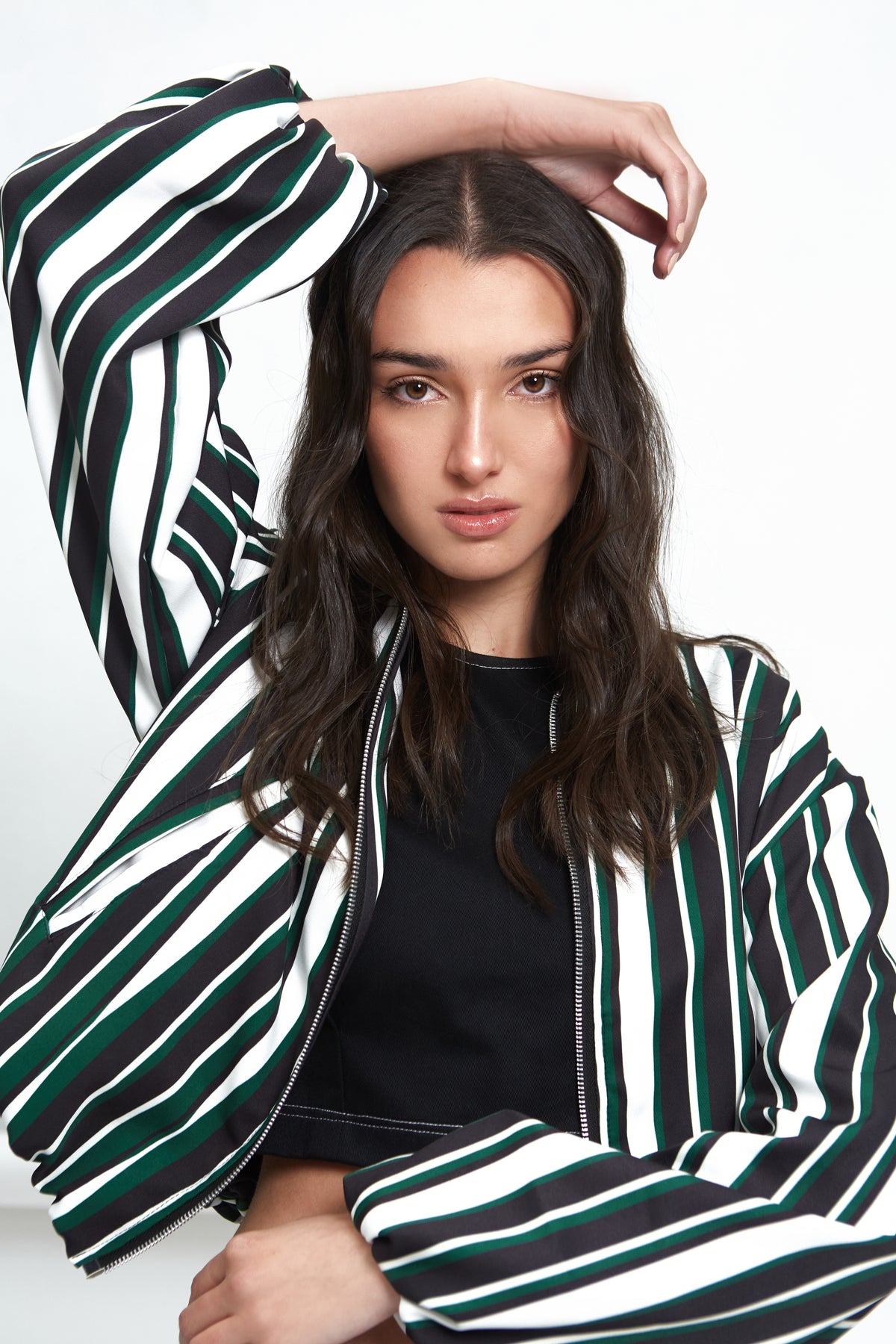 BOMBER HALO PRINT VERDE