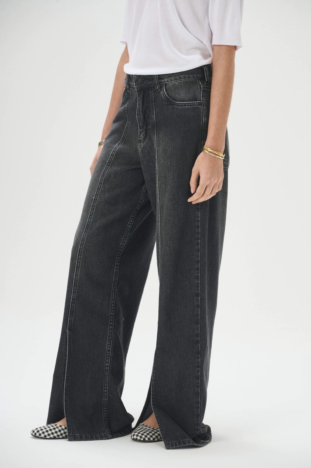 JEAN WIDE LEG SCARLET BLACK - STAR JEANS