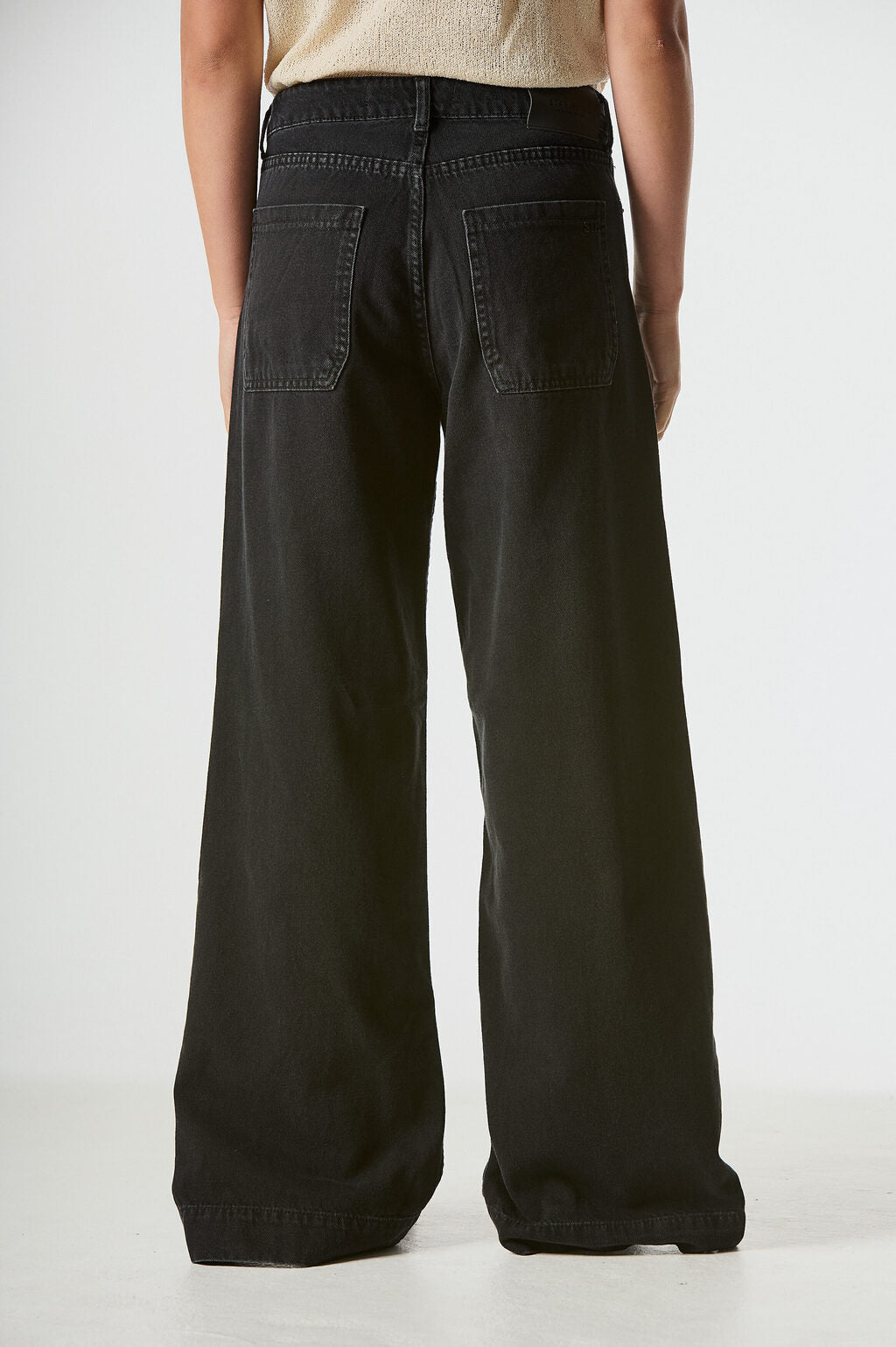 JEAN WIDE LEG GENOA BLACK